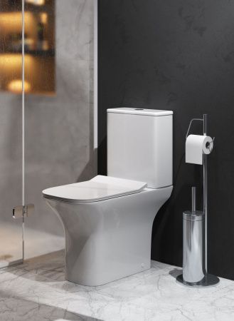 Унитаз напольный с бачком Grossman Classic GR-4464S белый с сиденьем микролифт безободковый каскадный смыв