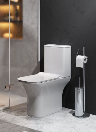 Унитаз напольный с бачком Grossman Classic GR-4464S белый с сиденьем микролифт безободковый каскадный смыв - фото 5