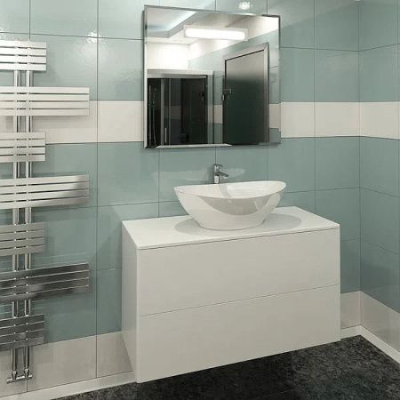 Тумба под раковину Orange Otto Ot-100TuGLASS 100х50 подвесная цвет белый