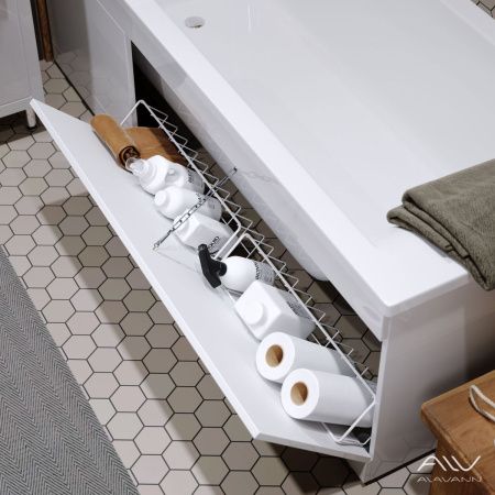 Экран под ванну Alavann Slot 170 см ALV0721001 фронтальный МДФ откидной белый