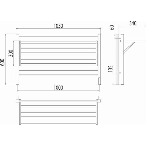 Полотенцесушитель электрический Terminus 4670078543271 105х60 хром - фото 3