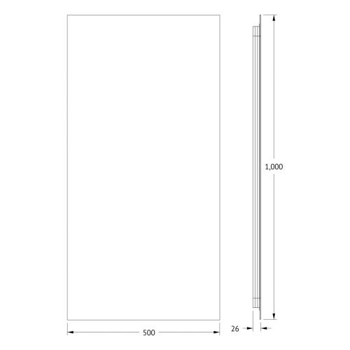 Зеркало с подсветкой Defesto GLOW DF 2515 50х100 подвесное - фото 2