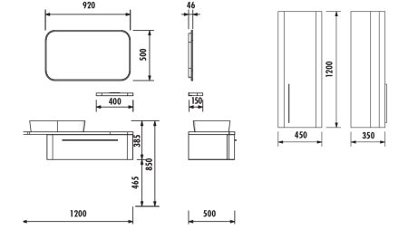Зеркало Creavit Angel AL4001.01.BB 90х50