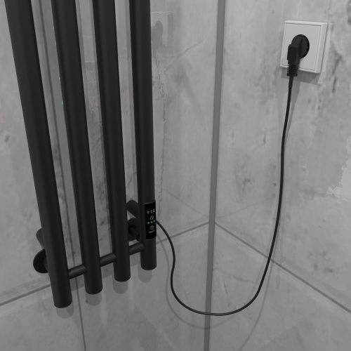 Полотенцесушитель электрический Altasan АргоЛюкс АргоЛюкс12021ЧМ 20х120 черный - фото 4