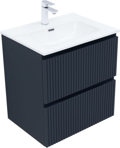 Тумба под раковину Aquanet Джейн (Flat) 00335427 60х50 подвесная цвет синий - фото 5