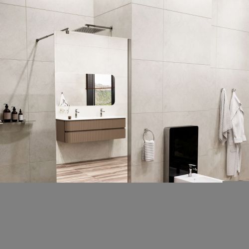 Душевая перегородка Wasserkraft Rur 30W 30W46-MR 110х200 стекло зеркальное профиль хром - фото 2