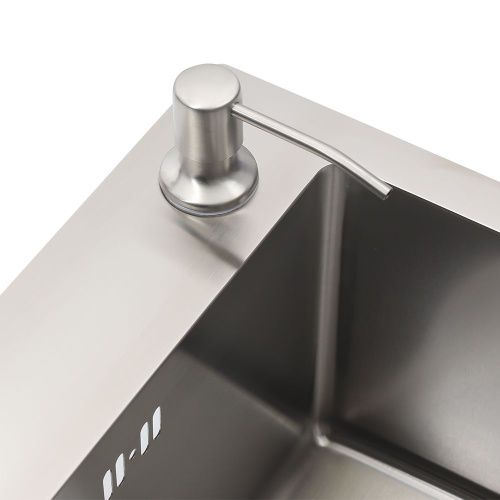 Кухонная мойка Melana ProfLine MLN-R5045H+дозатор 50х45 цвет серый поверхность матовая - фото 4