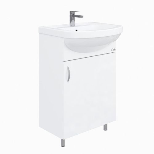 Комплект мебели: тумба с раковиной + зеркало Onika ЭКО 105205 50х40 напольный цвет белый - фото 2