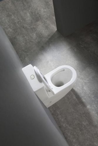 Унитаз напольный с бачком CeramaLux TR2178-1 белый с сиденьем микролифт смыв торнадо - фото 2