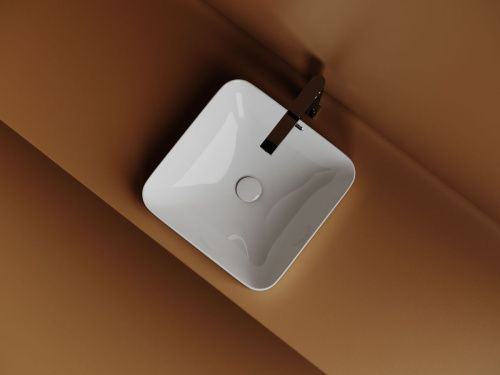 Раковина из сантехнического фарфора Ceramica Nova ELEMENT CN6077 44х44 встраиваемая цвет белый без отверстий под смеситель - фото 5