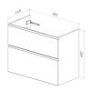 Тумба под раковину LeMark Veon LM01V90T 90х40 напольная цвет белый