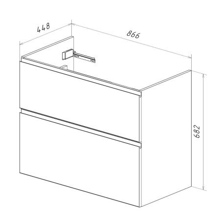 Тумба под раковину LeMark Veon LM01V90T 90х40 напольная цвет белый