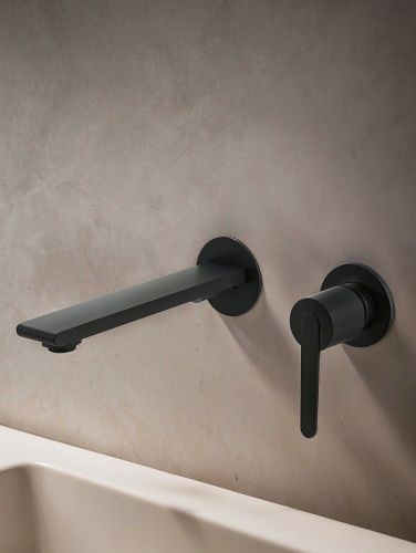 Смеситель для раковины AltroBagno Unione AltroBagnoUnione010508MB встраиваемый в стену черный - фото 3