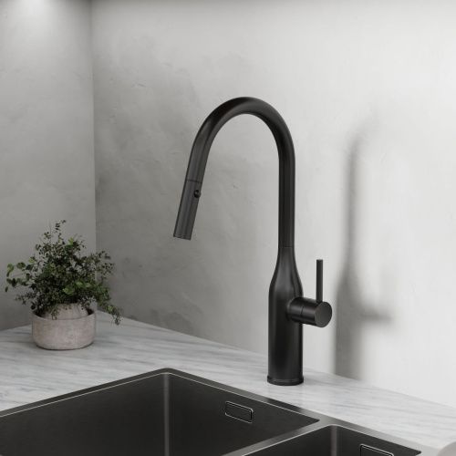 Смеситель для кухни Sancos Grand SC4002MB на мойку черный - фото 2