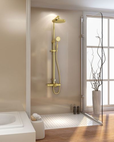 Душевая стойка AltroBagno Beatrice AltroBagnoBeatrice030408Or настенная цвет золото - фото 2
