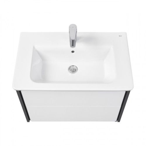 Тумба под раковину Roca Ronda ZRU9302964 70х40 подвесная цвет белый/серый - фото 2