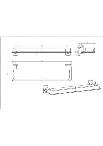 Полка CeramaLux Cube 12611 - фото 2