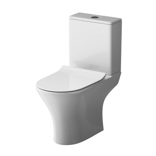 Унитаз напольный с бачком Am.Pm Sense C748600SC белый с сиденьем микролифт безободковый каскадный смыв - фото 2