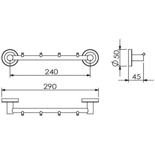 Полотенцедержатель Langberger BURANO 11034A - фото 2