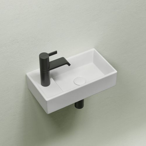 Раковина из сантехнического фарфора Ceramica Nova ELEMENT CN6051RMW 40х20 подвесная цвет белый 1 отверстие под смеситель - фото 3