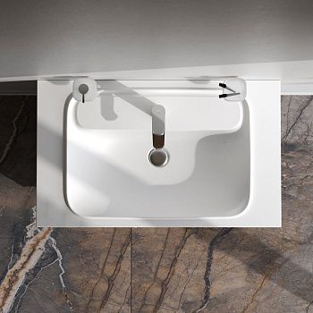 Раковина из искусственного камня Am.Pm Func M8FWPC0800WM 80х50 встраиваемая цвет белый 1 отверстие под смеситель