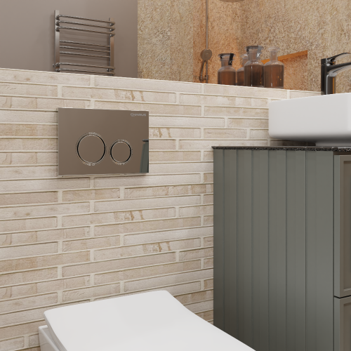 Клавиша смыва механическая CHARUS Spazio FP.330.21.01 цвет хром - фото 3