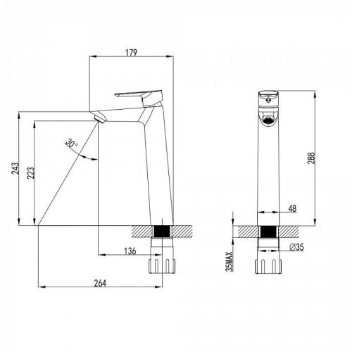 Смеситель IDDIS Cloud CLOSB01i01 на столешницу хром - фото 2