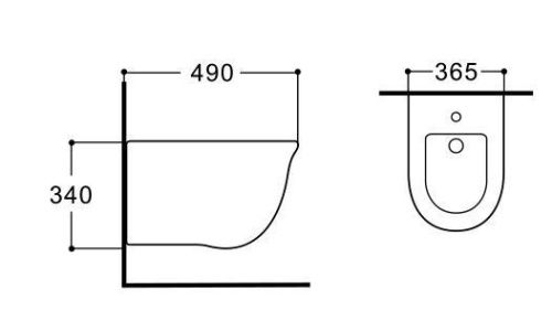 Биде подвесное Aquatek КЛАССИК AQ1161-00 цвет белый - фото 3