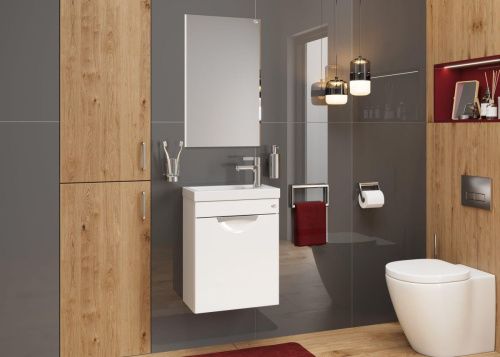 Тумба под раковину Onika Комо 104507 50х30 подвесная цвет белый - фото 4