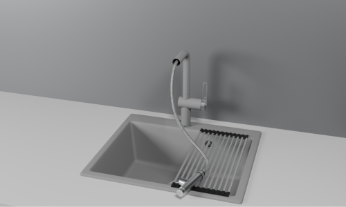 Смеситель для кухни Granula 8169, АЛЮМИНИУМ на мойку серый - фото 2