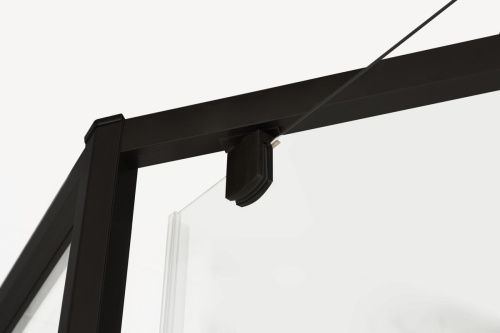 Душевой уголок Cezares ECO ECO-O-P-1-90-C-NERO 90х90 стекло прозрачное профиль черный без поддона - фото 2