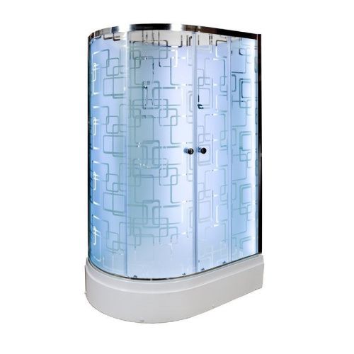 Душевая кабина AvaCan EM2712RNLED 120х80 асимметричная без крыши ориентация правая - фото 2