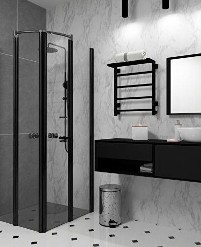 Полотенцесушитель Indigo Forma LEF60-50BRRt 53х60 электрический черный муар - фото 2