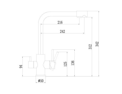 Смеситель для кухни Fmark FS0862C на мойку золото - фото 2