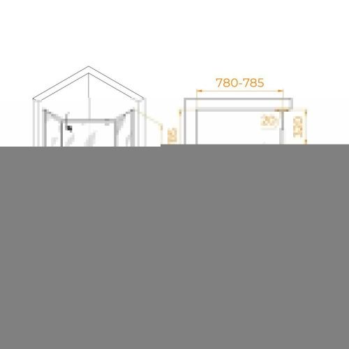 Душевой уголок RGW Passage 35088188-14 80х80 стекло прозрачное профиль черный без поддона - фото 2