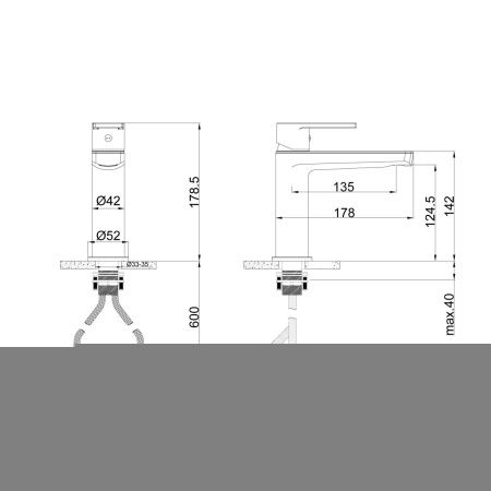 Смеситель Tokito DIGITAL TOK-DIG-1011 на раковину хром