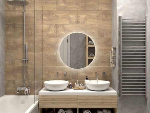 Зеркало с подсветкой Misty Зеркала (сенсорные) АЛА-02-645-14 70х70 подвесное - фото 3