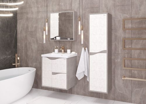 Зеркало-шкаф Onika Брендон 206084 60х70 подвесной цвет бежевый - фото 5