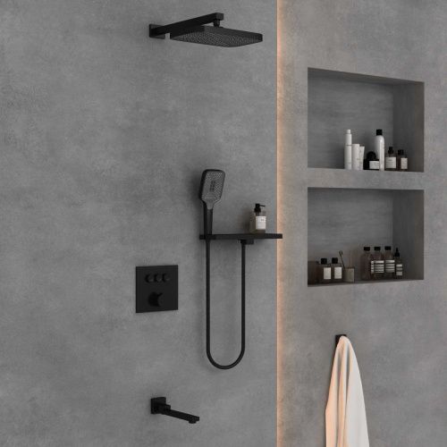 Душевая система Vincea VSFW-4311RMB встраиваемая в стену цвет черный