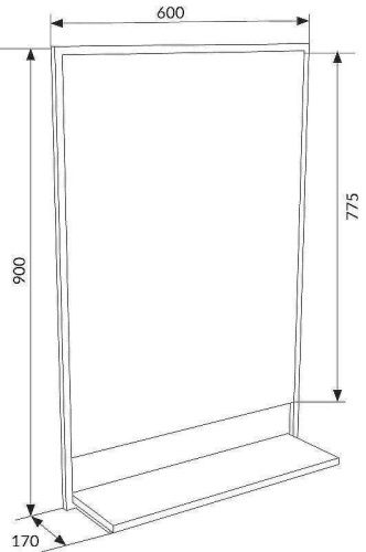 Зеркало 1MarKa Grunge loft Ц0000007990 60х90 подвесное - фото 4