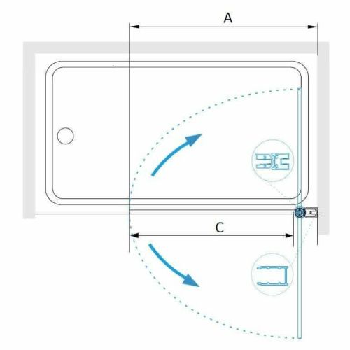 Душевая шторка на ванну RGW Screens 4111109107-11 70х140 стекло прозрачное профиль хром ориентация универсальная - фото 4
