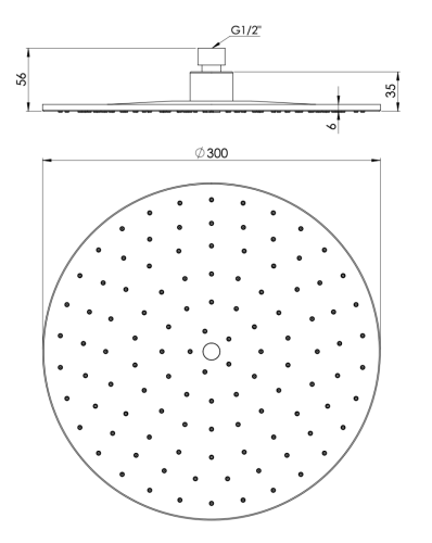 Верхний душ Mariani B00STA0130 30х30 хром - фото 4