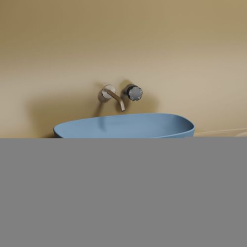 Раковина из сантехнического фарфора Ceramica Nova ELEMENT CN6049ML 60х40 накладная цвет синий без отверстий под смеситель - фото 5