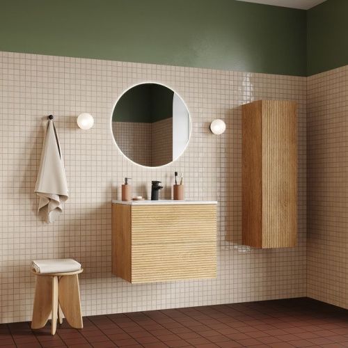 Тумба с раковиной Iddis Bild BIL60V0i95K 60х50 подвесная цвет коричневый - фото 4