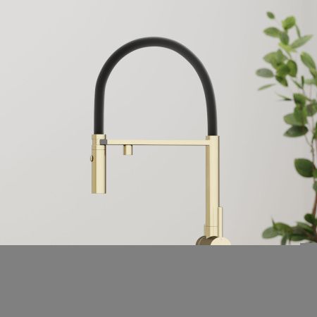 Смеситель для кухни Sancos Imola SC4010BGbh на мойку черный/золото