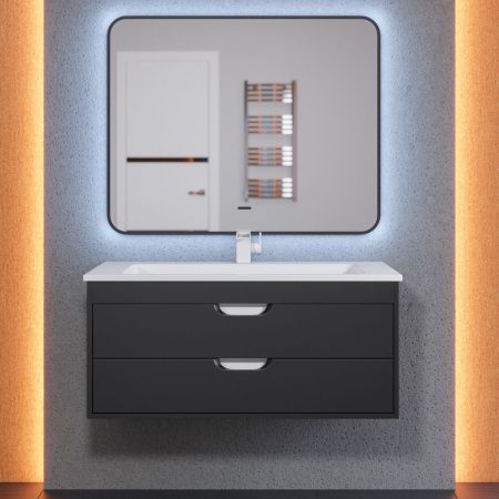 Тумба под раковину Uperwood Modul 2930205155 100х40 подвесная цвет черный