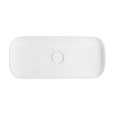 Раковина из сантехнического фарфора Wellsee Croquis 150310000 90х40 накладная цвет белый без отверстий под смеситель