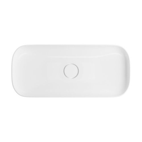 Раковина из сантехнического фарфора Wellsee Croquis 150310000 90х40 накладная цвет белый без отверстий под смеситель - фото 3
