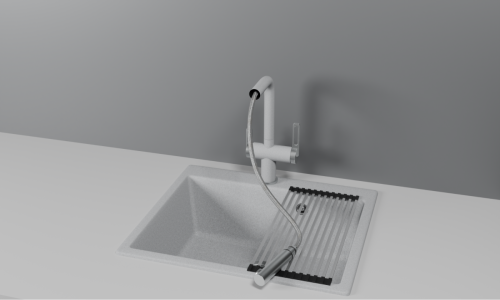 Смеситель для кухни Granula 8170, БАЗАЛЬТ на мойку серый - фото 2