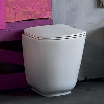 Чаша унитаза приставная Kerasan Tribeca 511830 цвет белый без сиденья безободковая душевой смыв